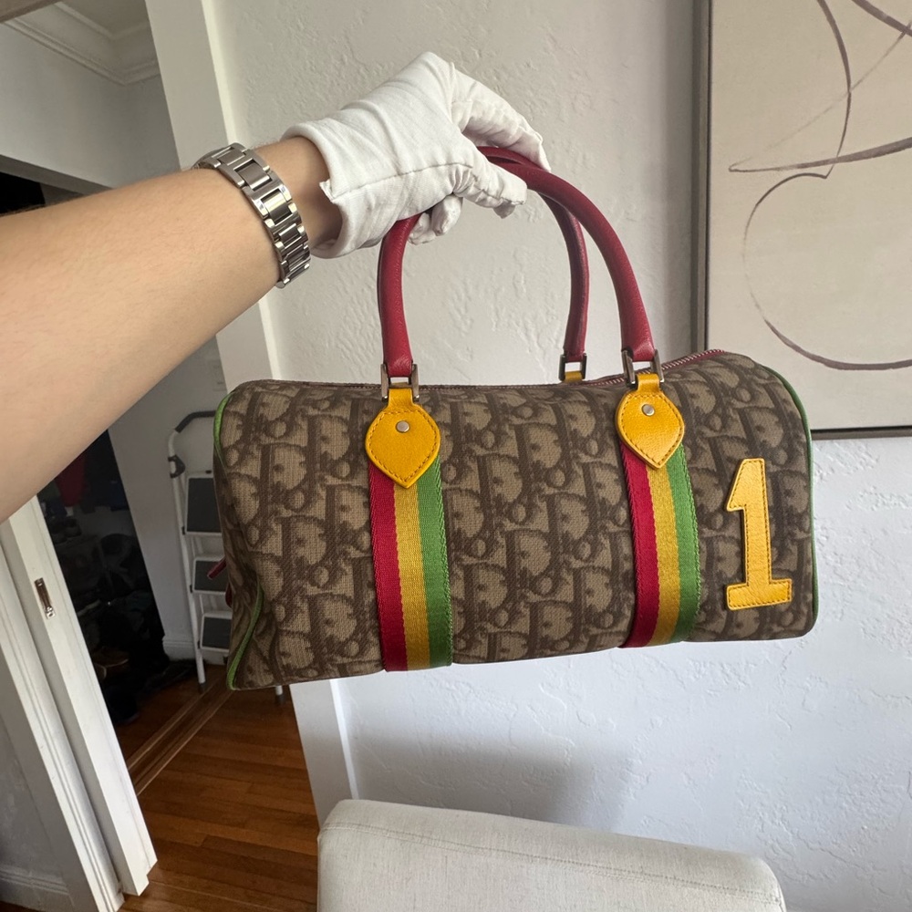 Christian Dior Rasta Collection |  Brown and Red Handbag